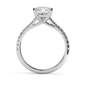 Florence Scallop Platinum Engagement Ring Princess