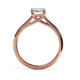 Florence 18ct Rose Gold Engagement Ring Emerald