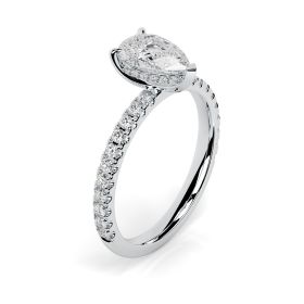 Charlotte Scallop Platinum Engagement Ring Pear