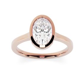Alyssa 18ct Rose Gold Engagement Ring Oval