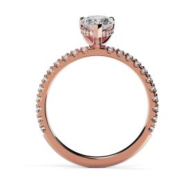 Charlotte Scallop 18ct Rose Gold Engagement Ring Pear