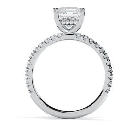 Charlotte Scallop 18ct White Gold Engagement Ring Princess Cut