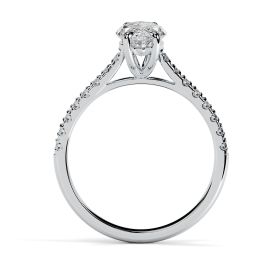 Kiera Scallop Platinum Engagement Ring Marquise