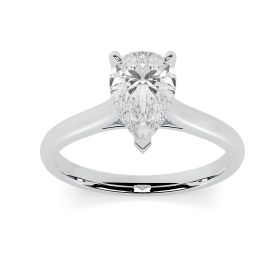 Kiera 18ct White Gold Engagement Ring Pear