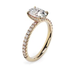 Charlotte Scallop 18ct Yellow Gold Engagement Ring Oval