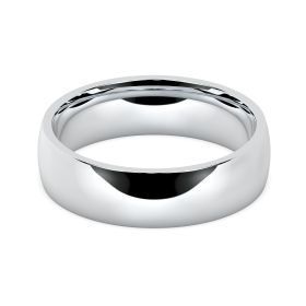 Platinum 6mm Cushion Wedding Ring