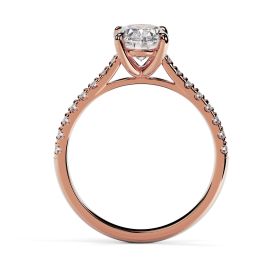 Kiera Scallop 18ct Rose Gold Engagement Ring Oval