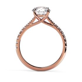 Florence Scallop 18ct Rose Gold Engagement Ring Round
