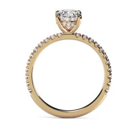 Charlotte Scallop 18ct Yellow Gold Engagement Ring Oval
