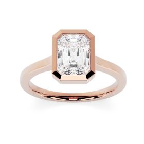Alyssa 18ct Rose Gold Engagement Ring Emerald