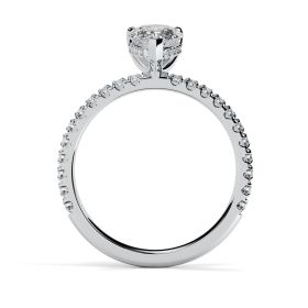 Charlotte Scallop Platinum Engagement Ring Pear