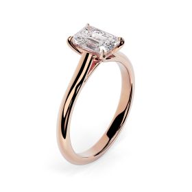 Florence 18ct Rose Gold Engagement Ring Emerald