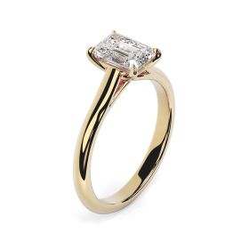 Florence 18ct Yellow Gold Engagement Ring Emerald