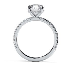 Charlotte Scallop 18ct White Gold Engagement Ring Oval