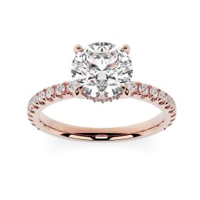 Charlotte Scallop 18ct Rose Gold Engagement Ring Round