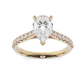 Kiera Scallop 18ct Yellow Gold Engagement Ring Pear