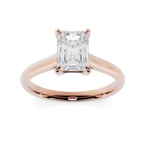 Kiera 18ct Rose Gold Engagement Ring Emerald