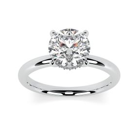 Charlotte Hidden Halo 18ct White Gold Engagement Ring Round