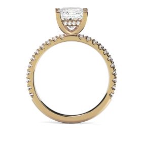 Charlotte Scallop 18ct Yellow Gold Engagement Ring Princess Cut