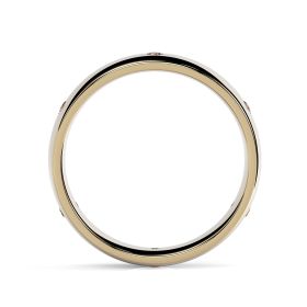 18ct Yellow Gold 6mm Diamond Set Court Wedding Ring