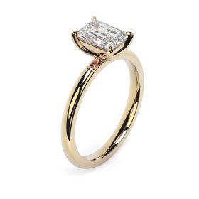 Charlotte 18ct Yellow Gold Engagement Ring Emerald