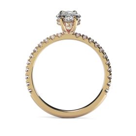 Charlotte Scallop 18ct Yellow Gold Engagement Ring Marquise