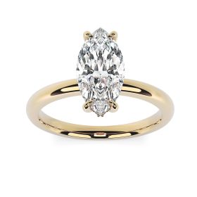 Charlotte Hidden Halo 18ct Yellow Gold Engagement Ring Marquise