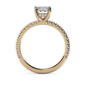 Charlotte Scallop 18ct Yellow Gold Engagement Ring Emerald
