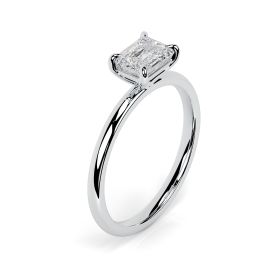 Eleanor Platinum Engagement Ring Emerald