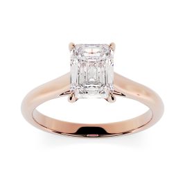 Florence 18ct Rose Gold Engagement Ring Emerald