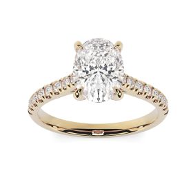 Kiera Scallop 18ct Yellow Gold Engagement Ring Oval