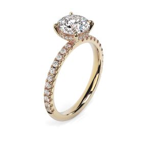 Charlotte Scallop 18ct Yellow Gold Engagement Ring Round