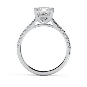 Kiera Scallop Platinum Engagement Ring Princess