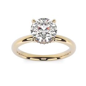 Charlotte Hidden Halo 18ct Yellow Gold Engagement Ring Round