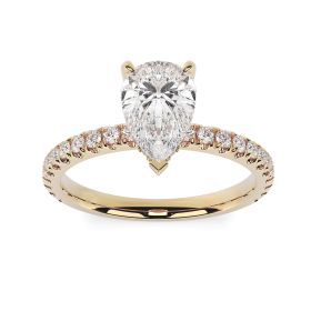 Charlotte Scallop 18ct Yellow Gold Engagement Ring Pear
