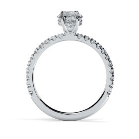 Charlotte Scallop Platinum Engagement Ring Marquise