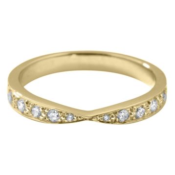 Top view of Eos 18ct Yellow Gold Ring