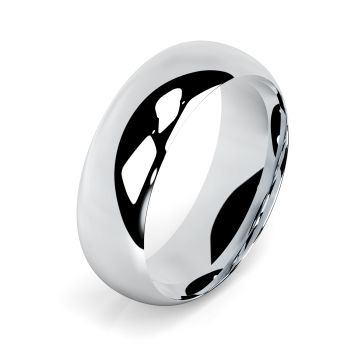 Side view of Platinum 7mm Paris Profile Wedding Ring