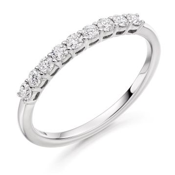 Side view of Coral Platinum 0.33ct Ring