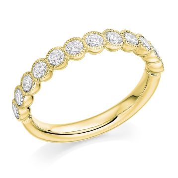 Top view of Daisy 18ct Yellow Gold 0.75ct Ring