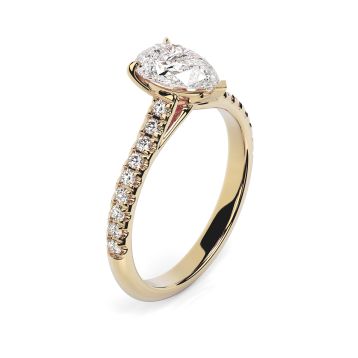 Florence Scallop 18ct Yellow Gold Engagement Ring Pear