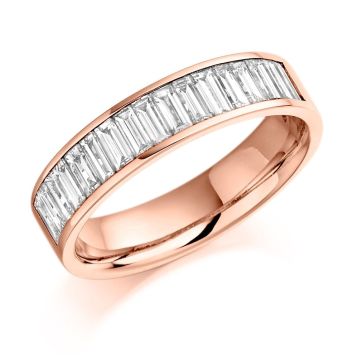 Side view of Jasmine 18ct Rose Gold 1.00ct Ring