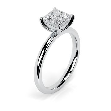 Charlotte Platinum Engagement Ring Princess Cut