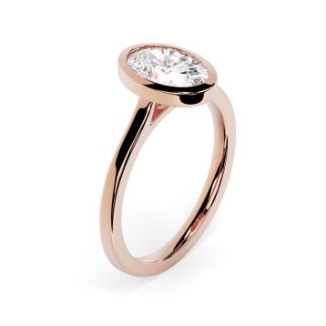 Alyssa 18ct Rose Gold Engagement Ring Oval