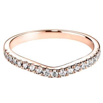 Top view of Marcella 18ct Rose Gold Ring