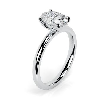 Charlotte Platinum Engagement Ring Oval