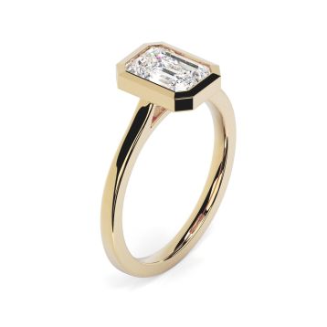 Alyssa 18ct Yellow Gold Engagement Ring Emerald