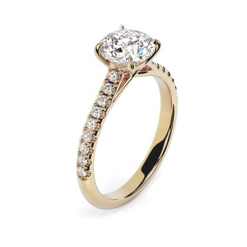 Florence Scallop 18ct Yellow Gold Engagement Ring Round