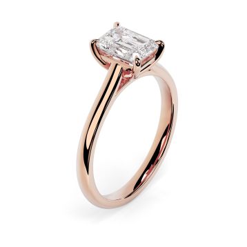 Kiera 18ct Rose Gold Engagement Ring Emerald
