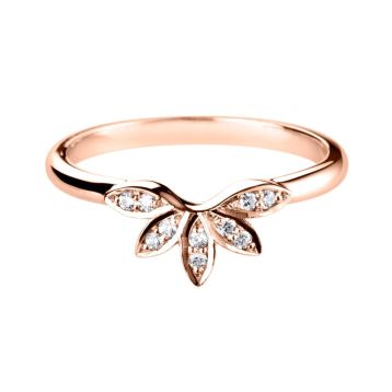 Top view of Anthea 18ct Rose Gold Ring